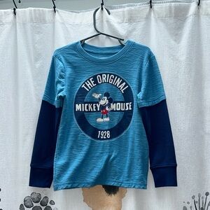 Disney Kids Long Sleeve Tee - Teal and Navy